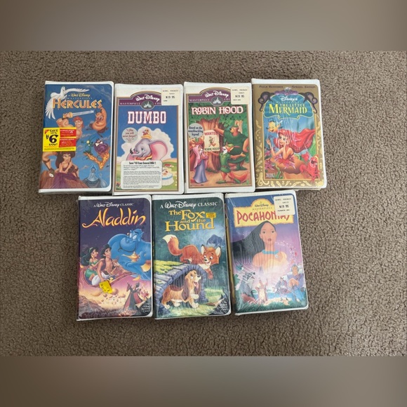 Lot Of 7 Vintage Authentic Factory Sealed With Stickers Disney VHS Movies! Rare - Picture 1 of 8